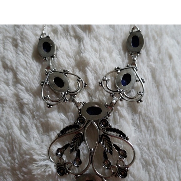 Hand crafted Lápiz Lazuli Necklace earrings set unique - Picture 6 of 6